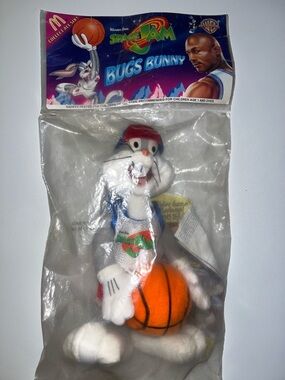 New McDonald's Space Jam Bugs Bunny Plush McDonald's Toy